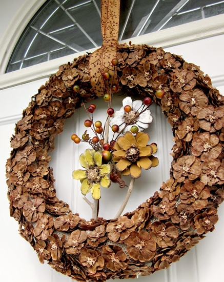 Artesanías de otoño hechas de ramitas con sus propias manos