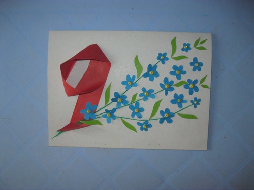 Artesanía en el jardín de infantes: una tarjeta para el 9 de mayo, sus propias manos