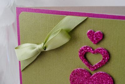 Tarjeta de Navidad con estilo de scrapbooking para el año nuevo 2015 con propias manos