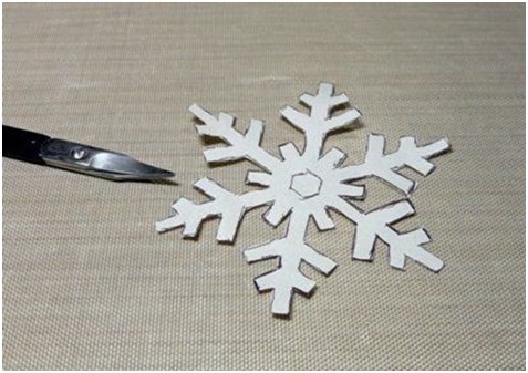cortar un copo de nieve