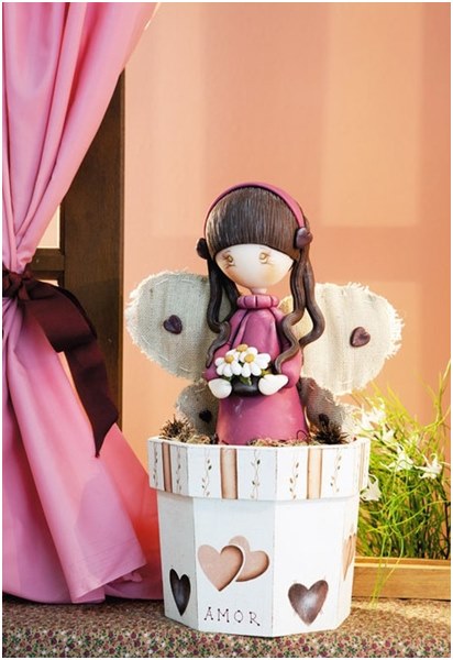 Un regalo para ti en Navidad: un ángel de arcilla polimérica, una clase magistral