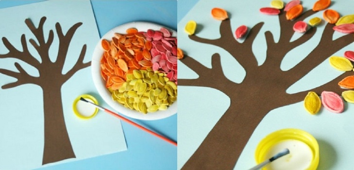 Artesanales "Regalos de otoño" con sus propias manos de materiales naturales para jardín de infantes y escuela