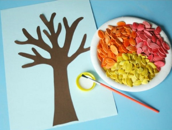 Artesanales "Regalos de otoño" con sus propias manos de materiales naturales para jardín de infantes y escuela