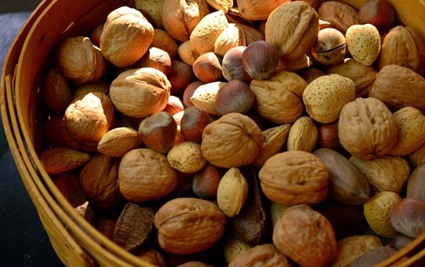 Artesanía de castañas sobre el tema de otoño