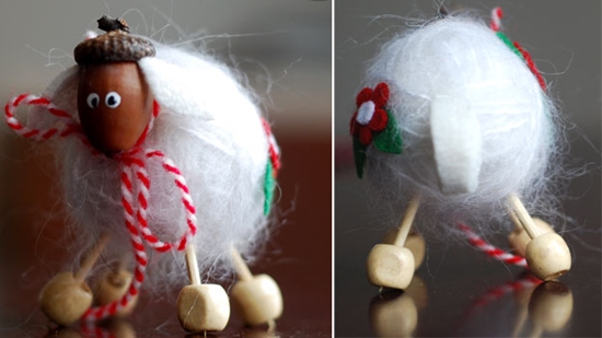 Artesanía de bellotas: ovejas, foto-instrucción