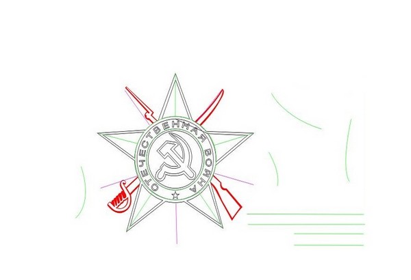 En la memoria de las generaciones para siempre: dibujos el 9 de mayo en etapas