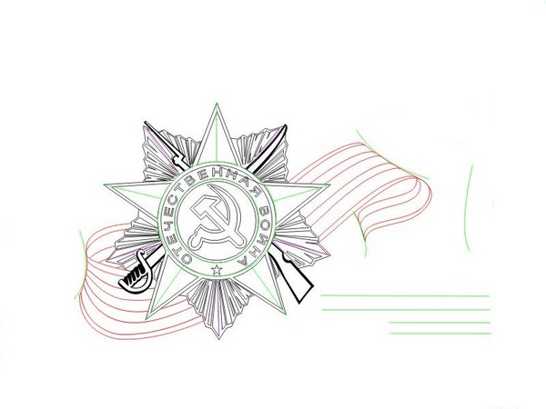 En la memoria de las generaciones para siempre: dibujos el 9 de mayo en etapas