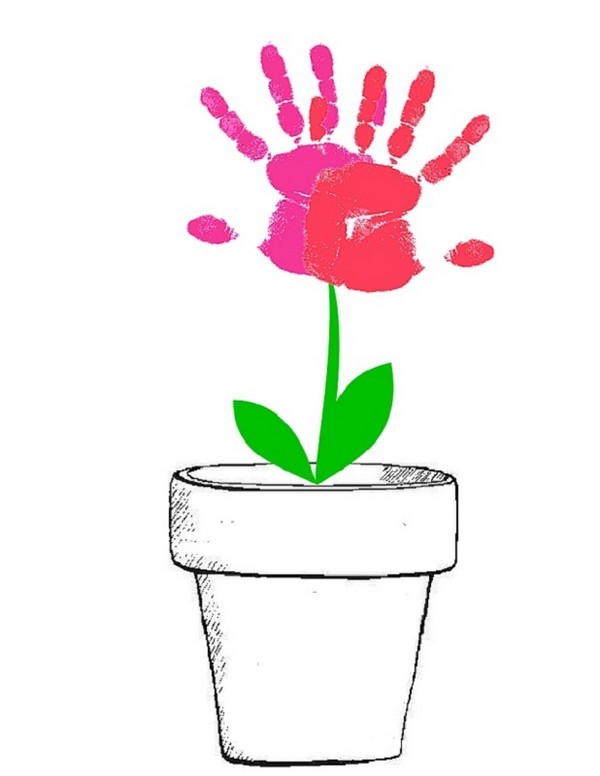 Dibujando el Día de la Madre con sus propias manos: lápiz, pinturas, jardín de infantes, escuela