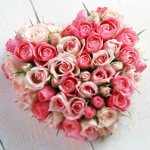 Corazón de rosas el 14 de febrero