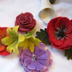 Felting flores de lana