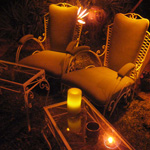 Jardín en la noche
