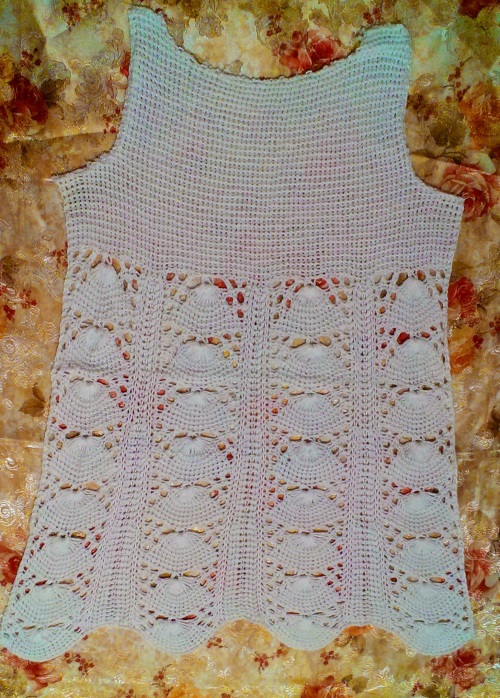 Blusa de verano a cielo abierto "Romance del verano" con agujas de tejer