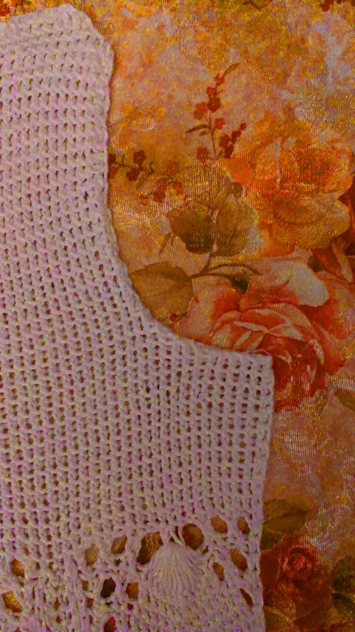 Blusa de verano a cielo abierto "Romance del verano" con agujas de tejer
