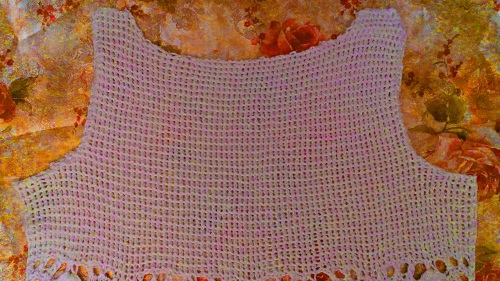 Blusa de verano a cielo abierto "Romance del verano" con agujas de tejer