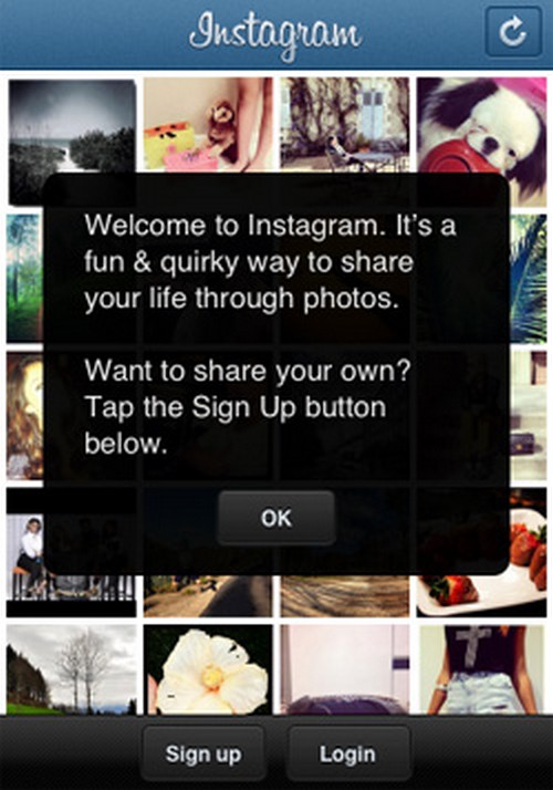 Instrucciones para registrarse en Instagram