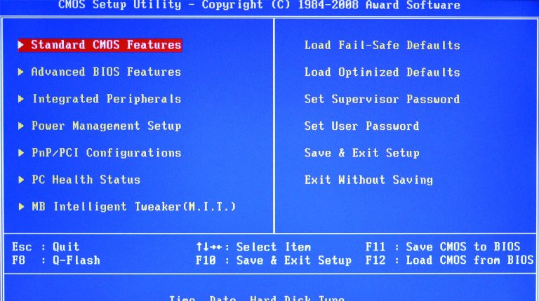 ventana de bios