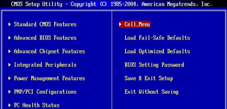 ventana de bios