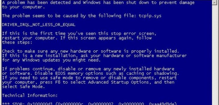 pantalla azul
