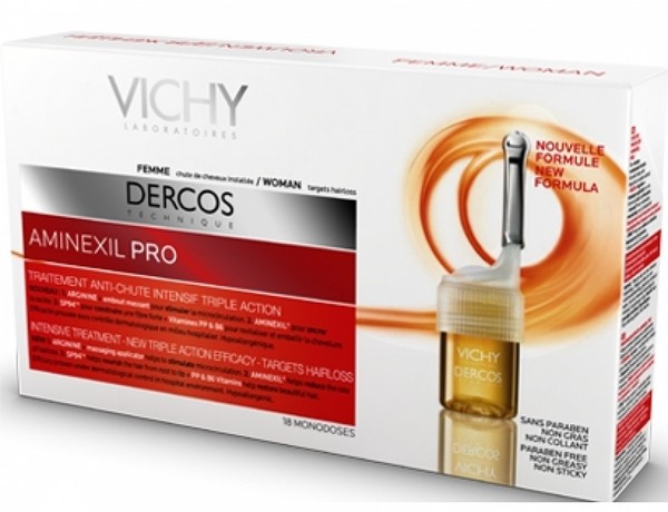 Vichy Dercos AMINEXIL SP94 Medios contra la caída del cabello para MEN 12 ampollas