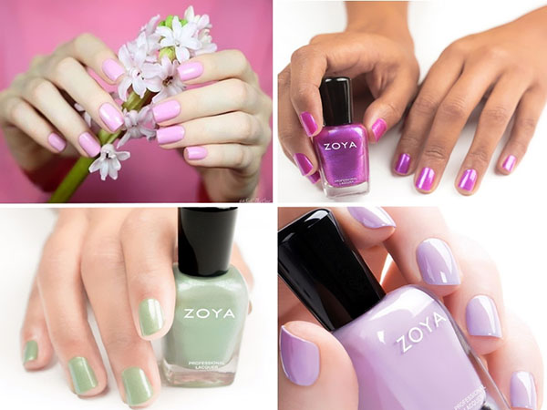 Manicura en colores pastel perfecta con barnices Zoya Charming 2017