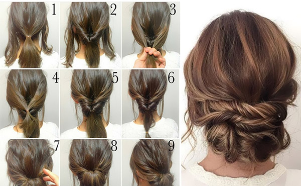 Qué hermoso es poner el cabello en un moño para la víspera de Año Nuevo