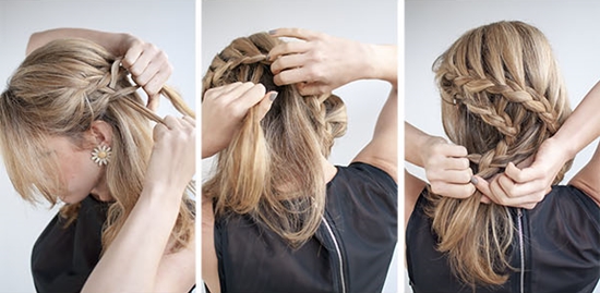 Cómo hacer un peinado de noche para un cabello de longitud media