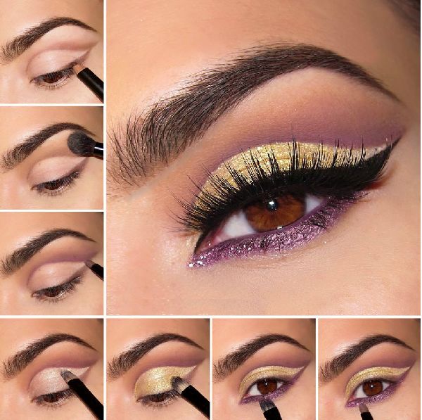 Hermoso maquillaje para el gallo de Año Nuevo 2017 para ojos azules, verdes y marrones - lecciones paso a paso de fotos y videos