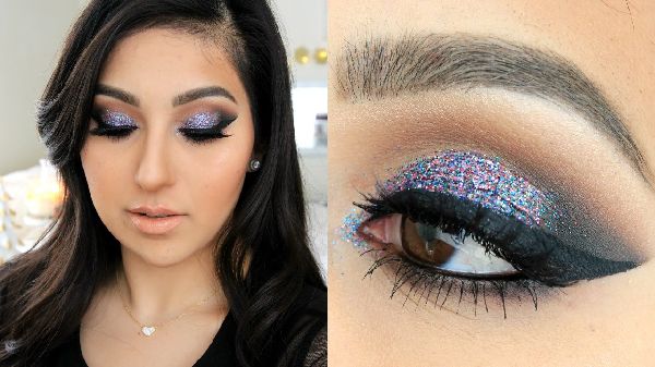 Hermoso maquillaje para el gallo de Año Nuevo 2017 para ojos azules, verdes y marrones - lecciones paso a paso de fotos y videos