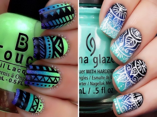 Mehendi de manicura - tendencia de verano-2016