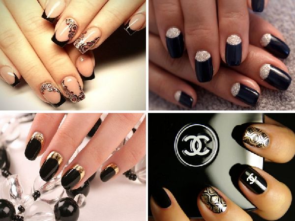 Manicura total negro - tendencia de otoño-2016