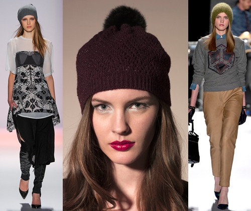 Sombreros de punto de moda invierno 2014: fotos de los sombreros de las mujeres más de moda