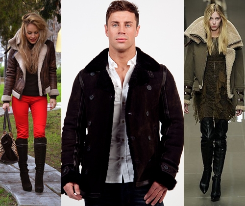 Pieles de oveja de moda para mujeres y hombres en el invierno de 2013-2014 (foto)