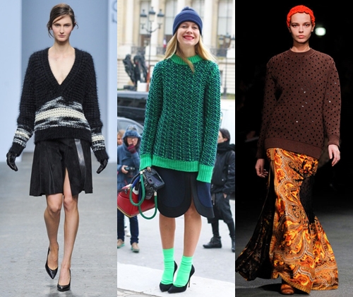 Los suéteres de las mujeres de moda otoño invierno 2015-2016: foto de los suéteres de punto más de moda de 2015
