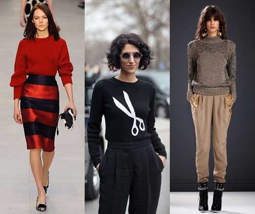 Los suéteres de las mujeres de moda otoño invierno 2015-2016: foto de los suéteres de punto más de moda de 2015