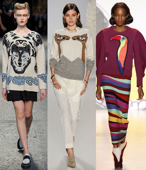 Los suéteres de las mujeres de moda otoño invierno 2015-2016: foto de los suéteres de punto más de moda de 2015