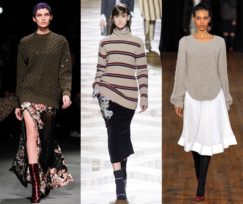 Los suéteres de las mujeres de moda otoño invierno 2015-2016: foto de los suéteres de punto más de moda de 2015