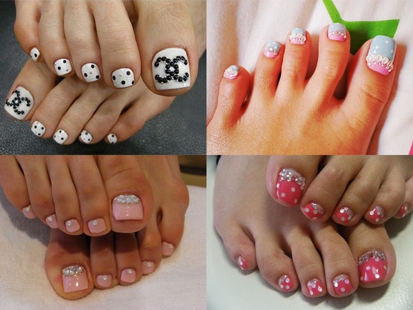 Diseño de uñas de moda en las piernas - fotos y videos