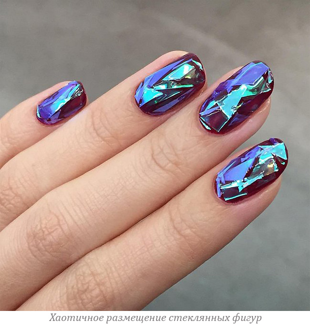Manicura de vidrio tendencia