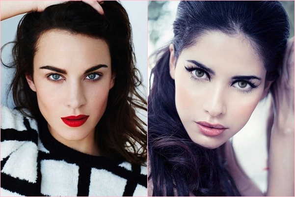 Maquillaje romántico en una fecha el 14 de febrero para ojos azules, verdes y marrones