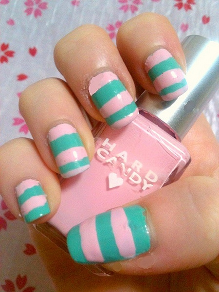 Manicura elegante y fresca 2015: uñas de color menta, foto