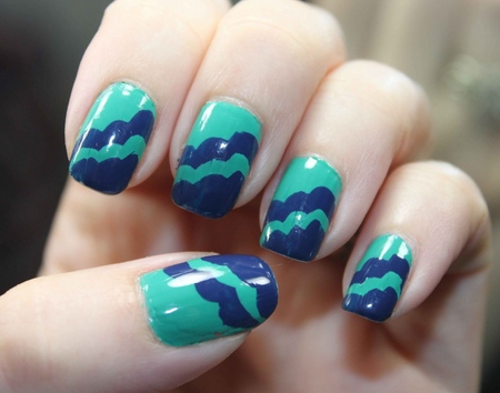Manicura elegante y fresca 2015: uñas de color menta, foto