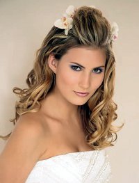 Peinados de boda con el pelo que fluye
