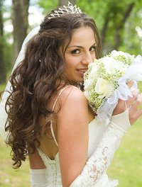 Peinados de boda con el pelo que fluye