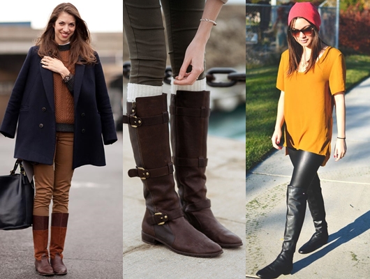 Lecciones de estilo: qué usar botas altas con tacones bajos