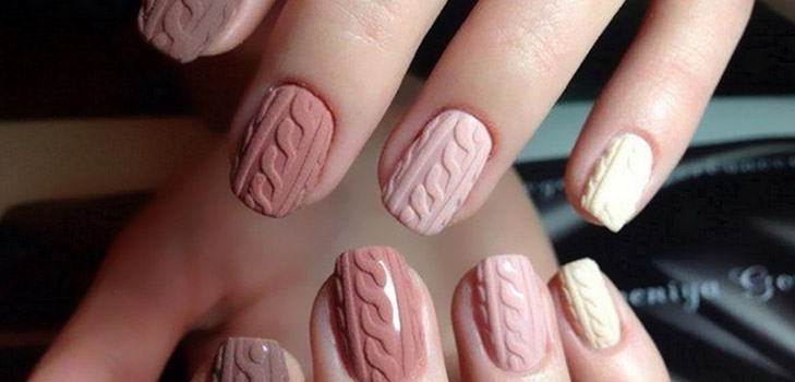 Manicura de punto - una tendencia de invierno con estilo