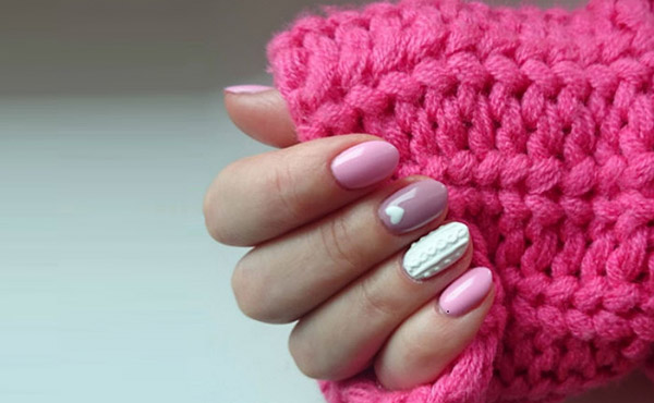 Manicura de punto - una tendencia de invierno con estilo