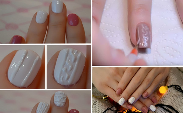 Manicura de punto - una tendencia de invierno con estilo