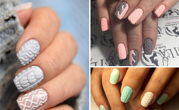 Manicura de punto - una tendencia de invierno con estilo