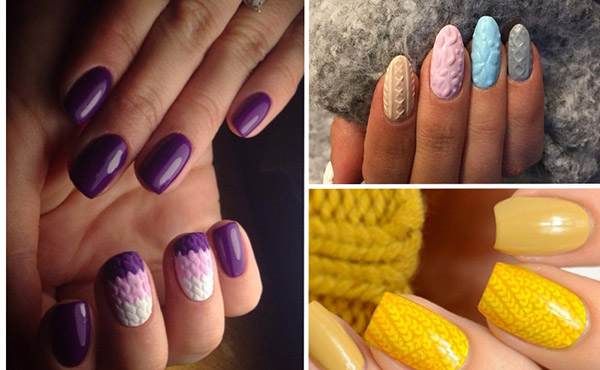 Manicura de punto - una tendencia de invierno con estilo