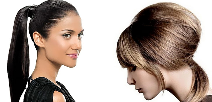 Cola femenina: tres opciones de estilo tópico